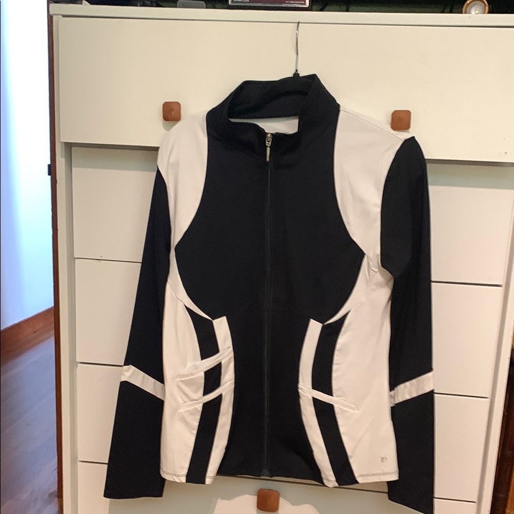 Stylish Black and White Women's golf Jacket